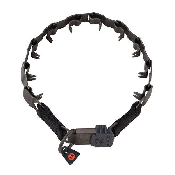 Pit Bull Neck Tech Collar with Symmetrical Short Prongs