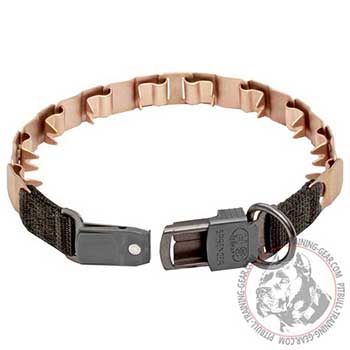Pit Bull breed curogan collar with click lock buckle
