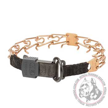 Curogan Pit Bull Prong Collar with Click Lock Buckle