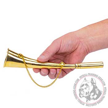 Pitbull Dog Brass Training Horn Compact