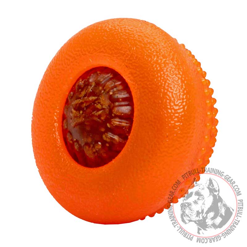Buy Pitbull rubber chew toy / treat dispenser/ dog treat dispensing ball