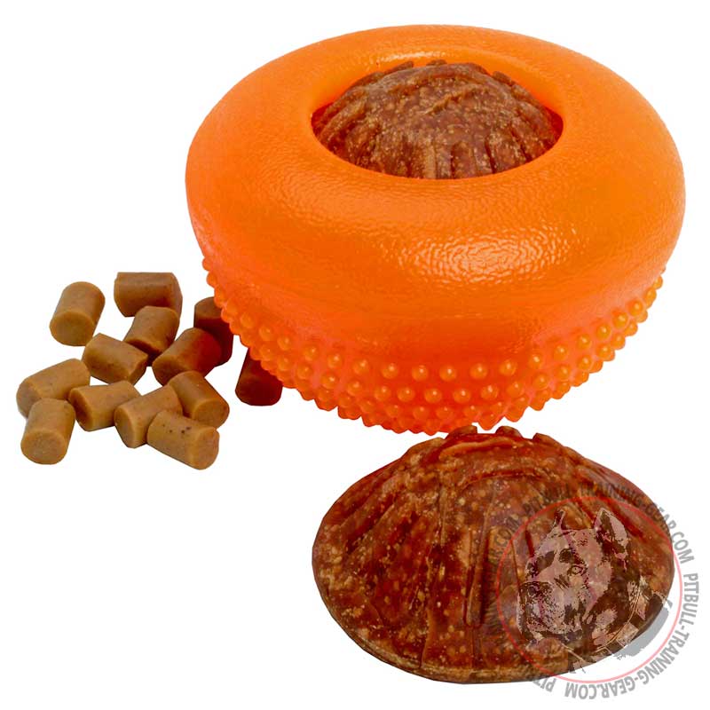 Rolling Dog Toy' - Pitbull Treat Dispenser, Large Size