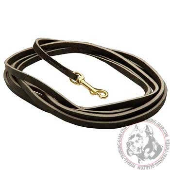 Durable Leather Pitbull Lead for Tracking and Patrolling Work